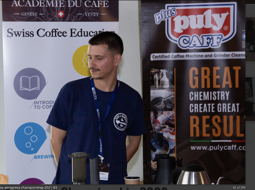 pulyCAFF Silver Sponsor dello Swiss Aeropress Championship